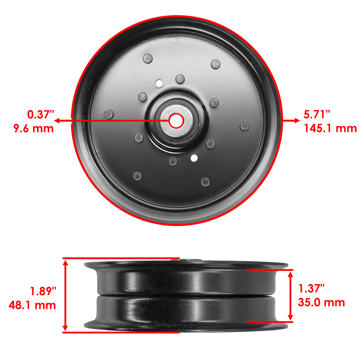 Deck Idler Pulley Replacement for Husqvarna 54 Inch Mower Deck (2005–2015)