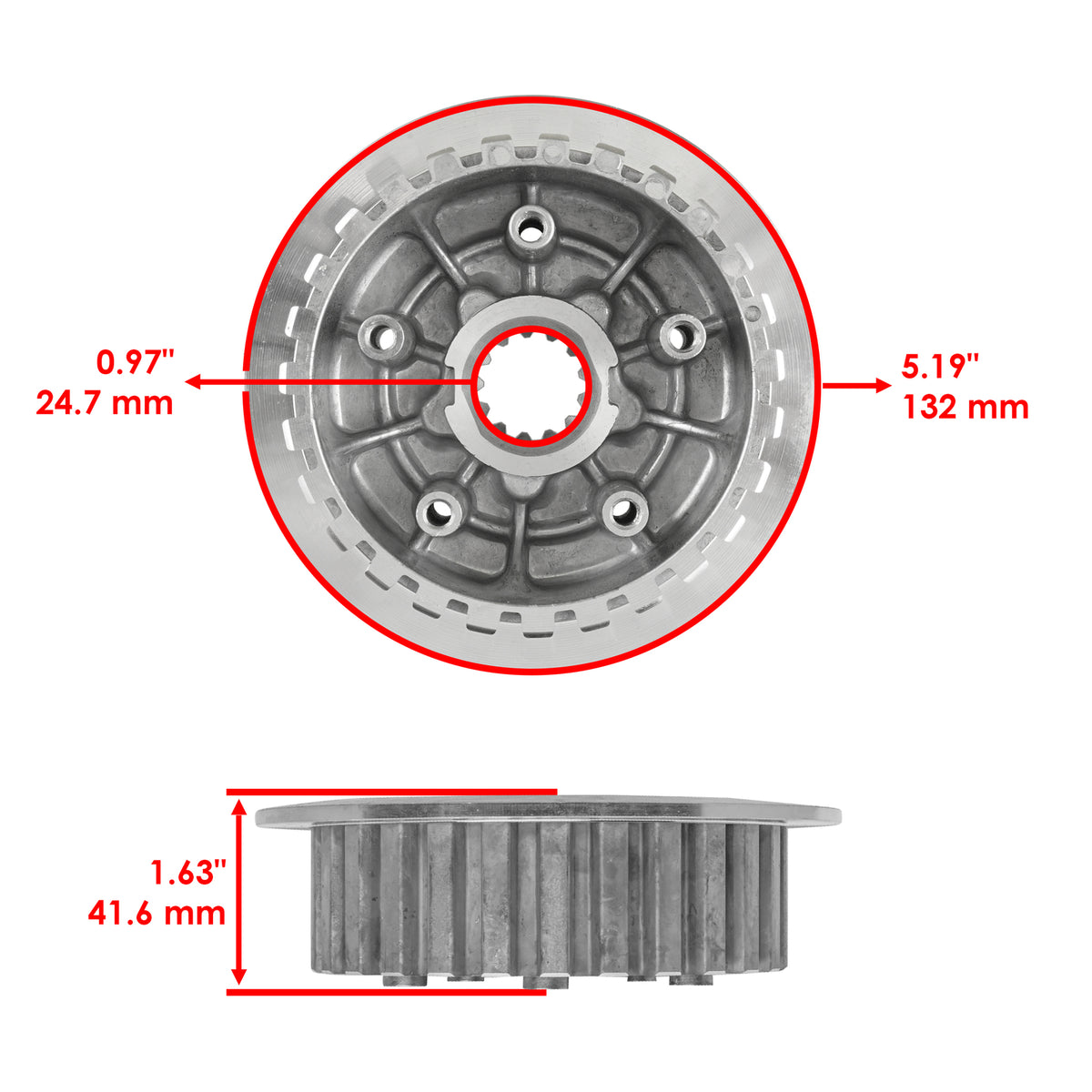 Clutch Friction Plate Boss Hub Replacement for Yamaha 4Pt (2000–2000)
