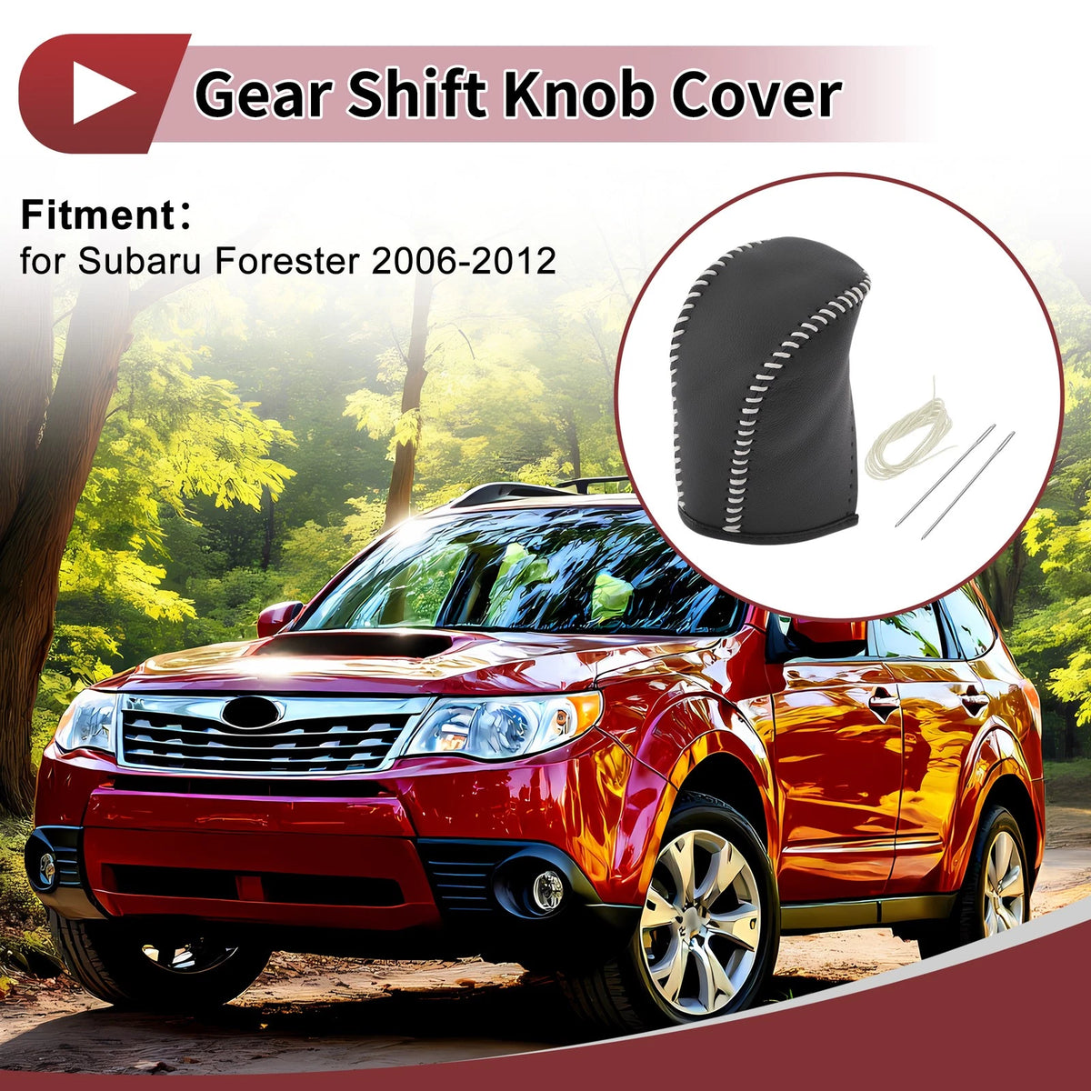Gear Shift Knob Cover Replacement for Subaru Forester (2006–2012)
