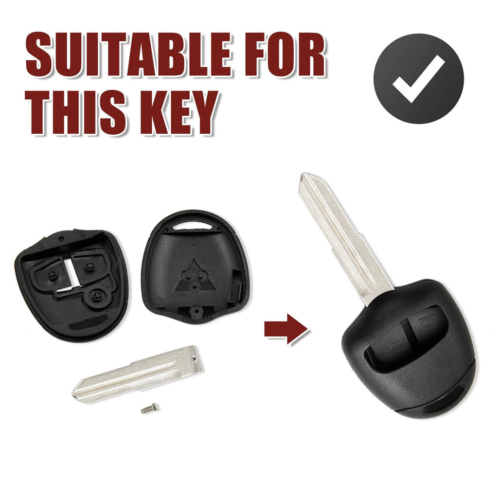Replacement Key Fob Shell Case for Mitsubishi Outlander L200 (2008–2018)