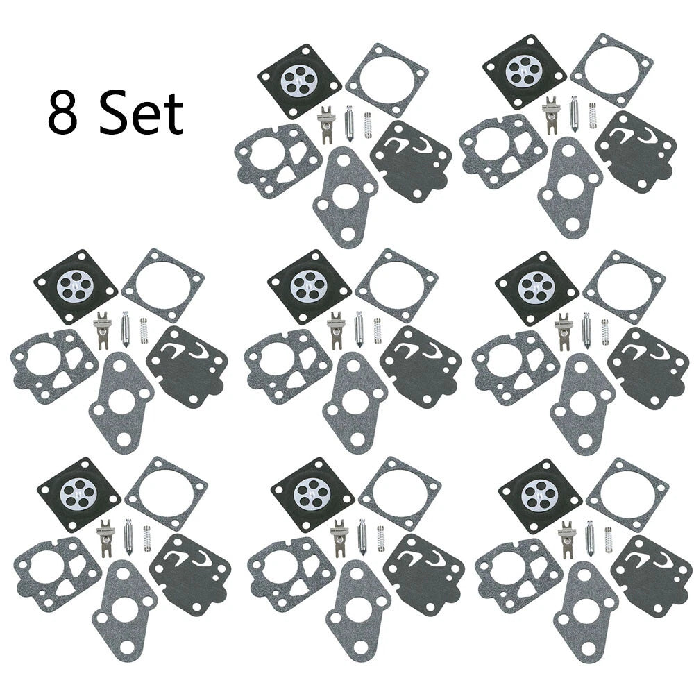 Set of 8 Carburetor Rebuild Kits for Kawasaki TD24 TD25 TD33 TG20 TG24 TG25 TG33