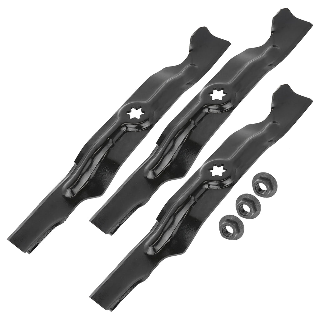Deck Blade and Nut Replacement for Troy Bilt Mustang RZT 50 (2015–2019)
