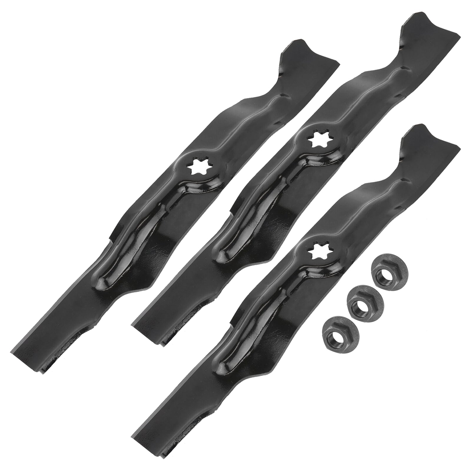 Deck Blade and Nut Replacement for Troy Bilt Mustang RZT 50 (2015–2019)