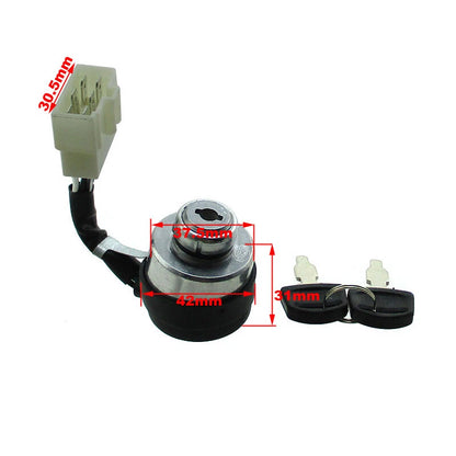 6 Wire On Off Start Ignition Key Switch for Chinese Generator (Gasoline)