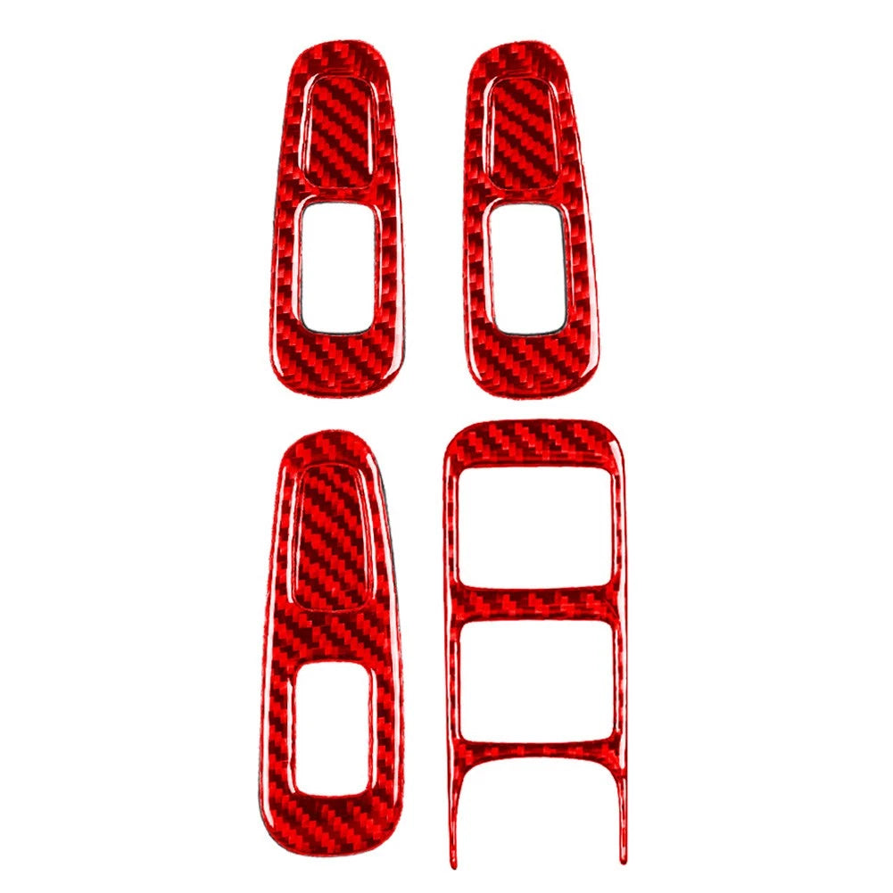 Window Lift Switch Button Panel Cover Trim for Kia Stinger (2018–2023) Red RHD