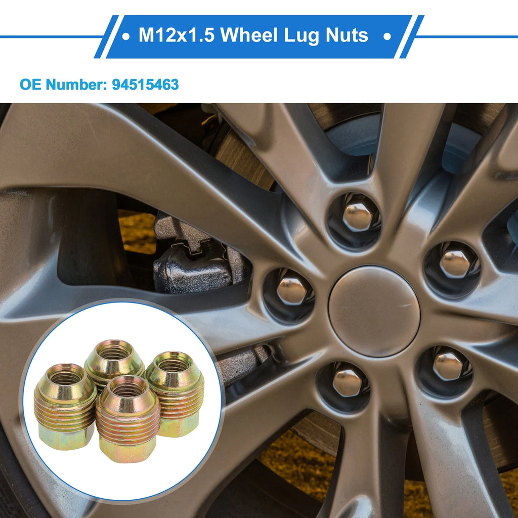 Wheel Lug Nuts M12x1.5 4 Piece Replacement for Chevrolet Aveo (2005–2011)
