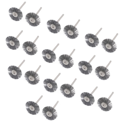 25mm Wire Wheel Polish Brushes for Rotary Grinder (Set of 20)