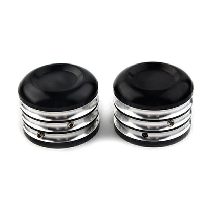 2pc CNC Front Axle Cap Nut Cover for Harley Dyna Electra Glide Sportster Black