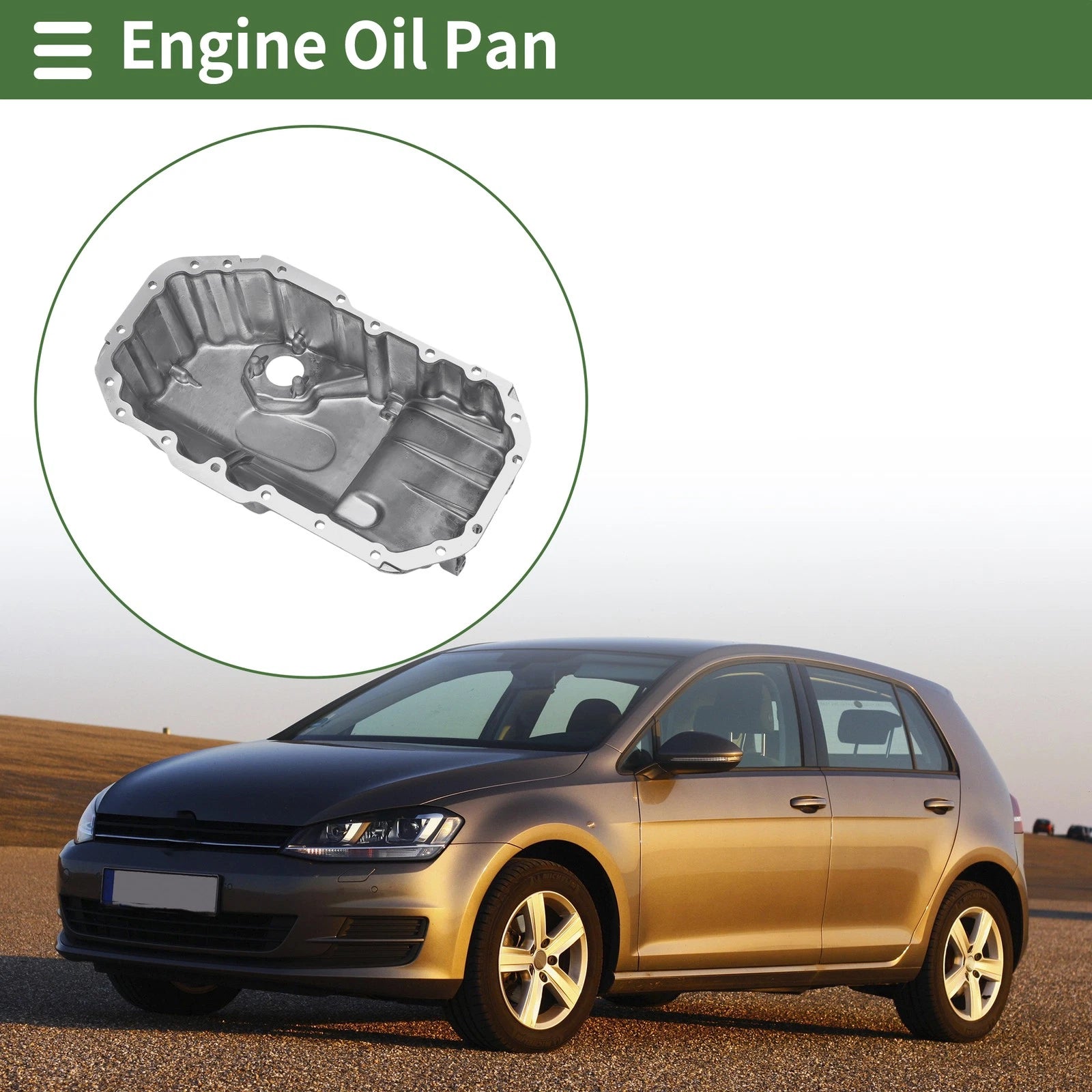 Engine Oil Pan OEM Replacement for Volkswagen Golf (2005–2009) Aluminum