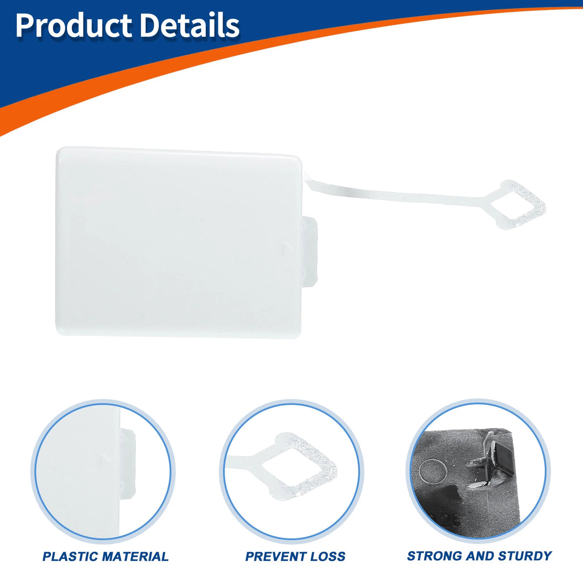 Tow Hook Cover for Mercedes-Benz E-Class (A2118850026) White