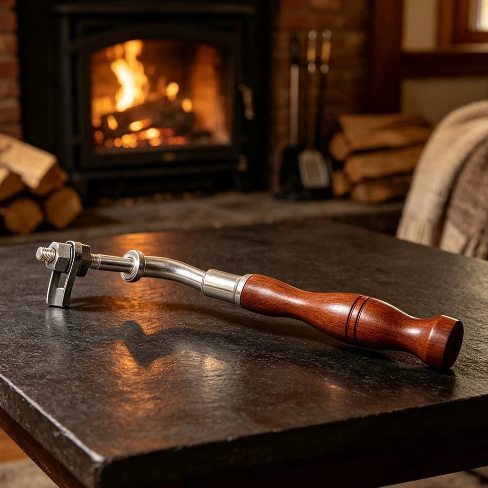 Stove Door Handle for Hardwood (0.96 Inch Diameter, M8 Thread)