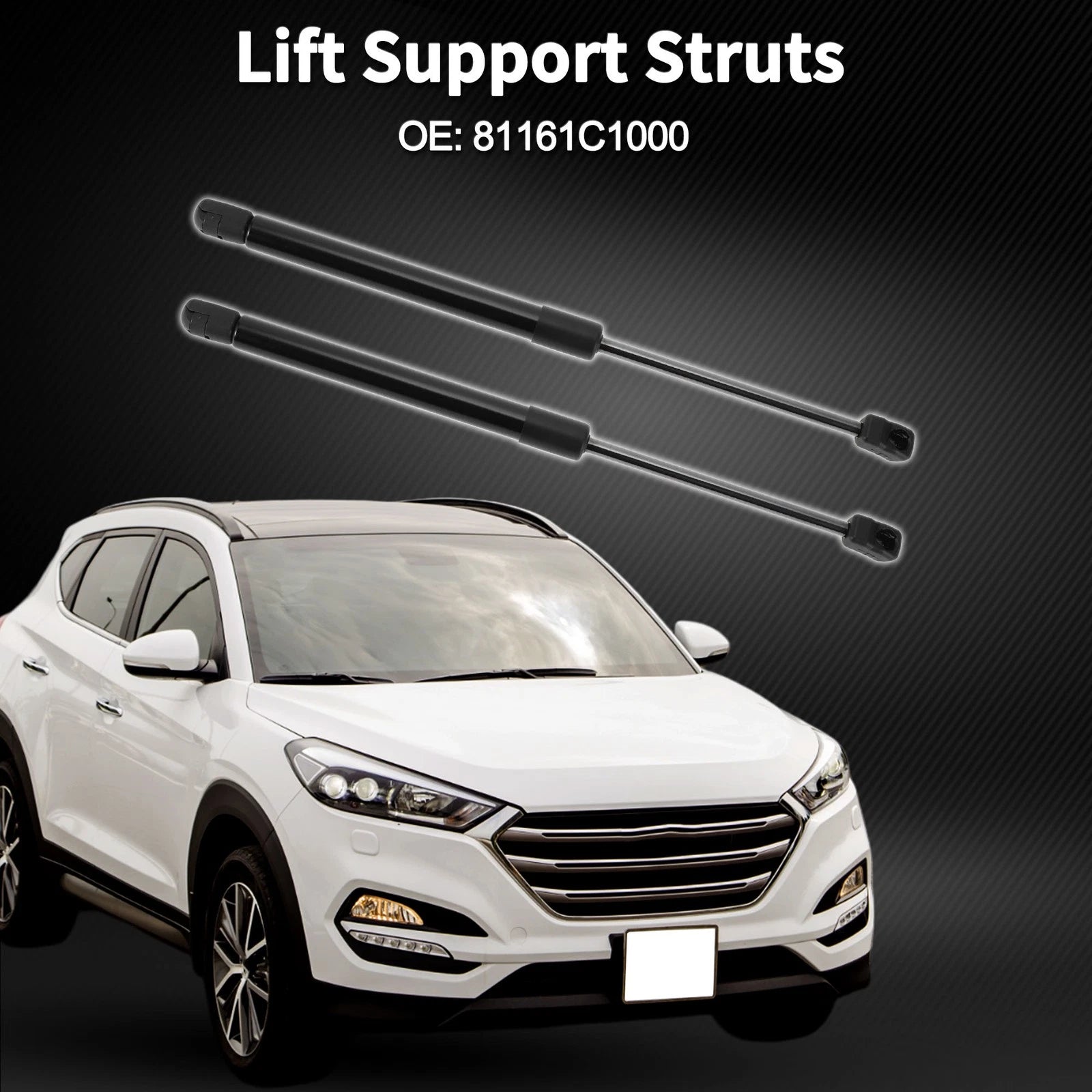 Front Hood Lift Supports Struts Replacement for Hyundai Sonata (2015–2017)