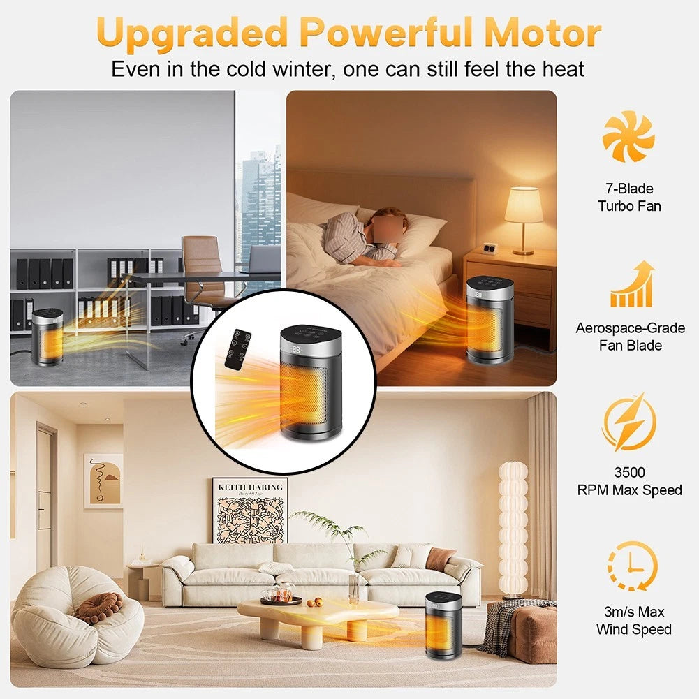 Smart Portable Hot Air Heater with Remote Control (6 Modes)