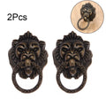 2Pcs Antique Lion Head Pull Handle for Cabinet Dresser Drawer