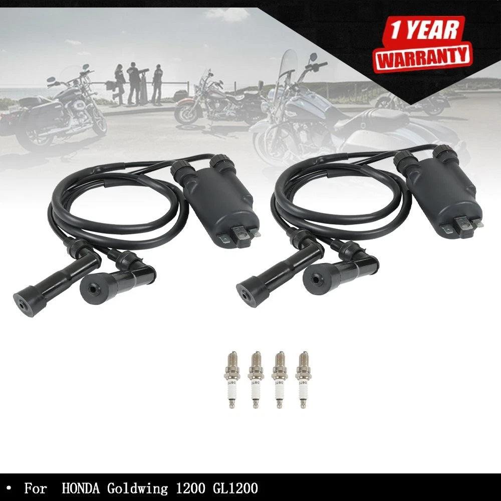 Ignition Coil Pack & Spark Plug Cap for Honda Goldwing GL1200 (1984–1987)