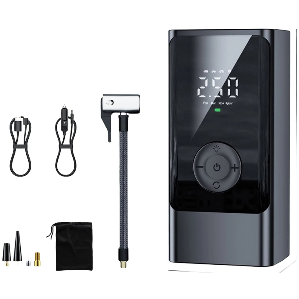 Wireless Portable Digital Tire Inflator Air Compressor with Built in LED Light