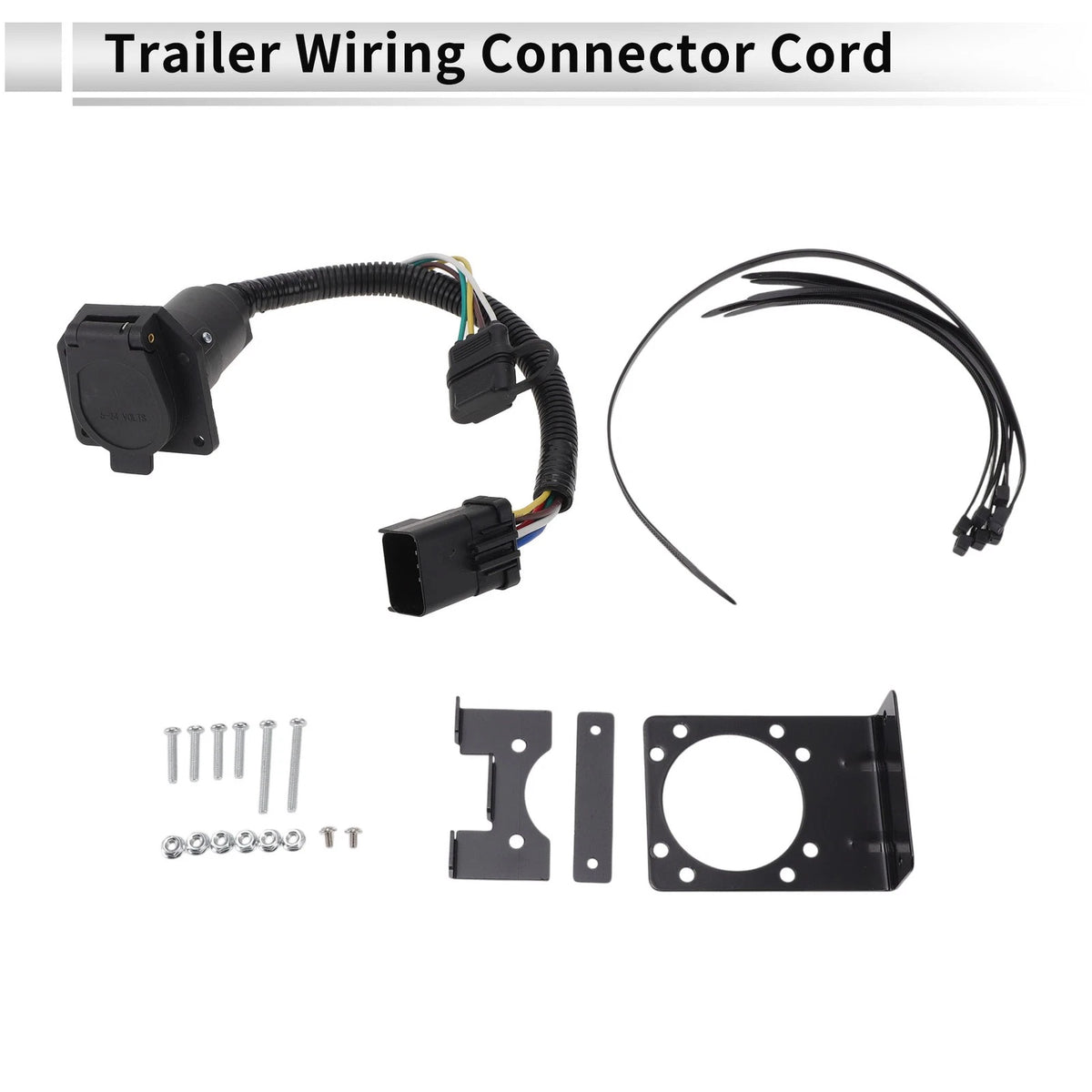 4-Pin 7-Pin Trailer Wiring Connector Cord for Jeep Commander (2010)