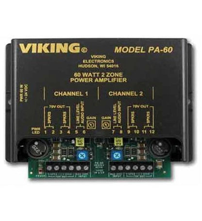 PA-60 60W Compact Two Zone Amplifier for Viking Electronics