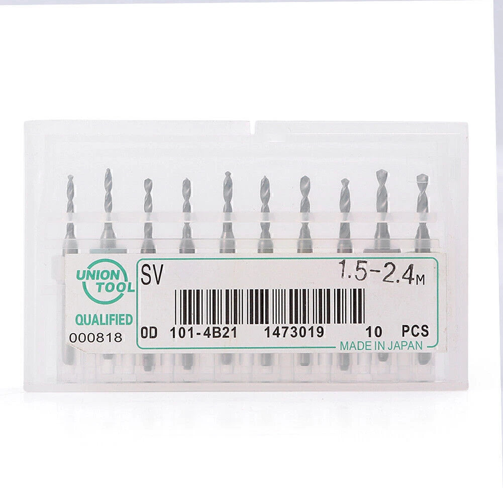 10Pcs Carbide Mini Micro Drill Bits for PCB Circuit Board (1.5mm-2.4mm)