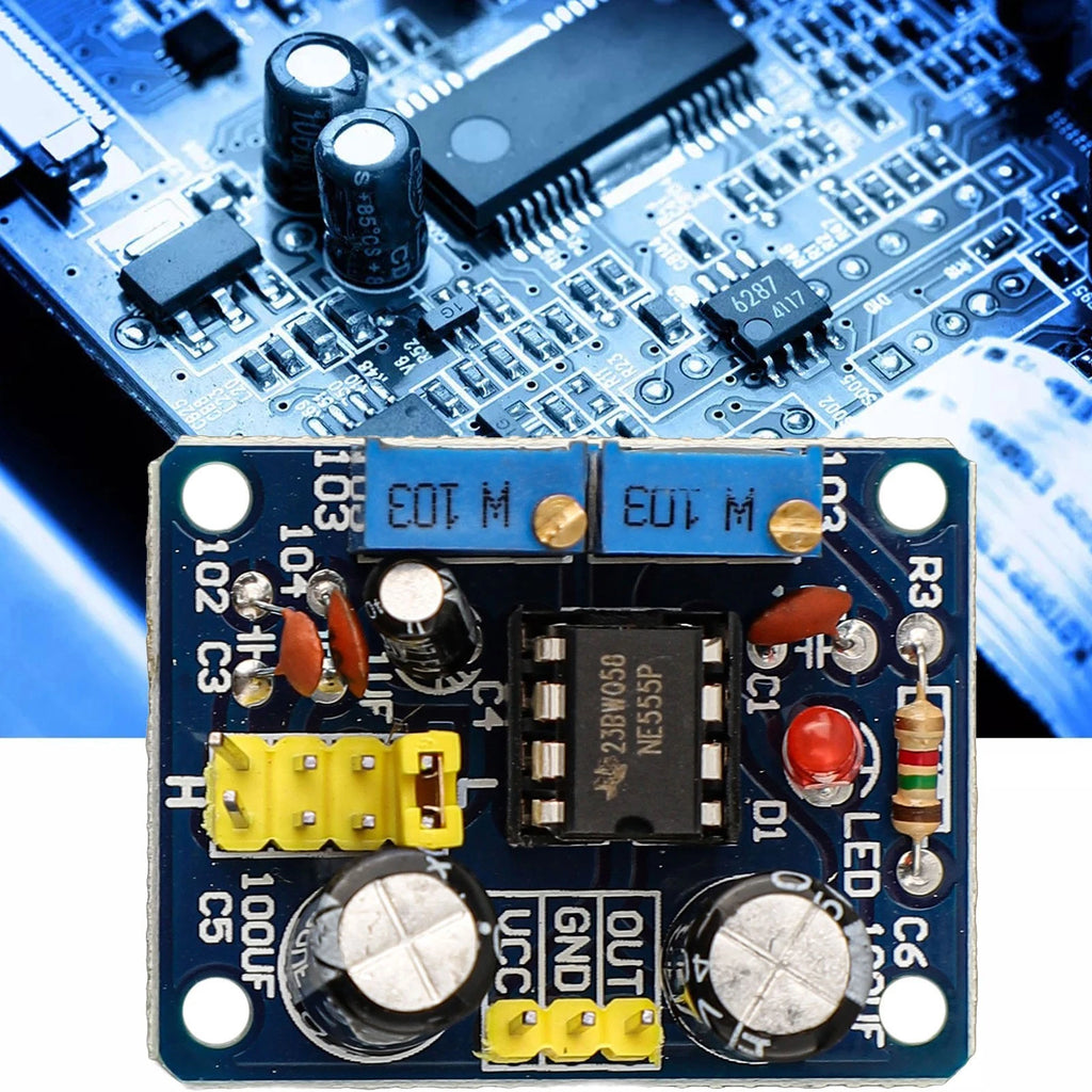 NE555 Pulse Frequency Generator Board for Various Applications (LED)