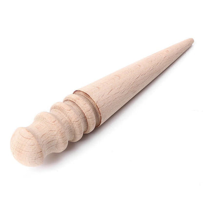 1pc Round Shape Wood Edge Slicker for Leather Edge Polishing