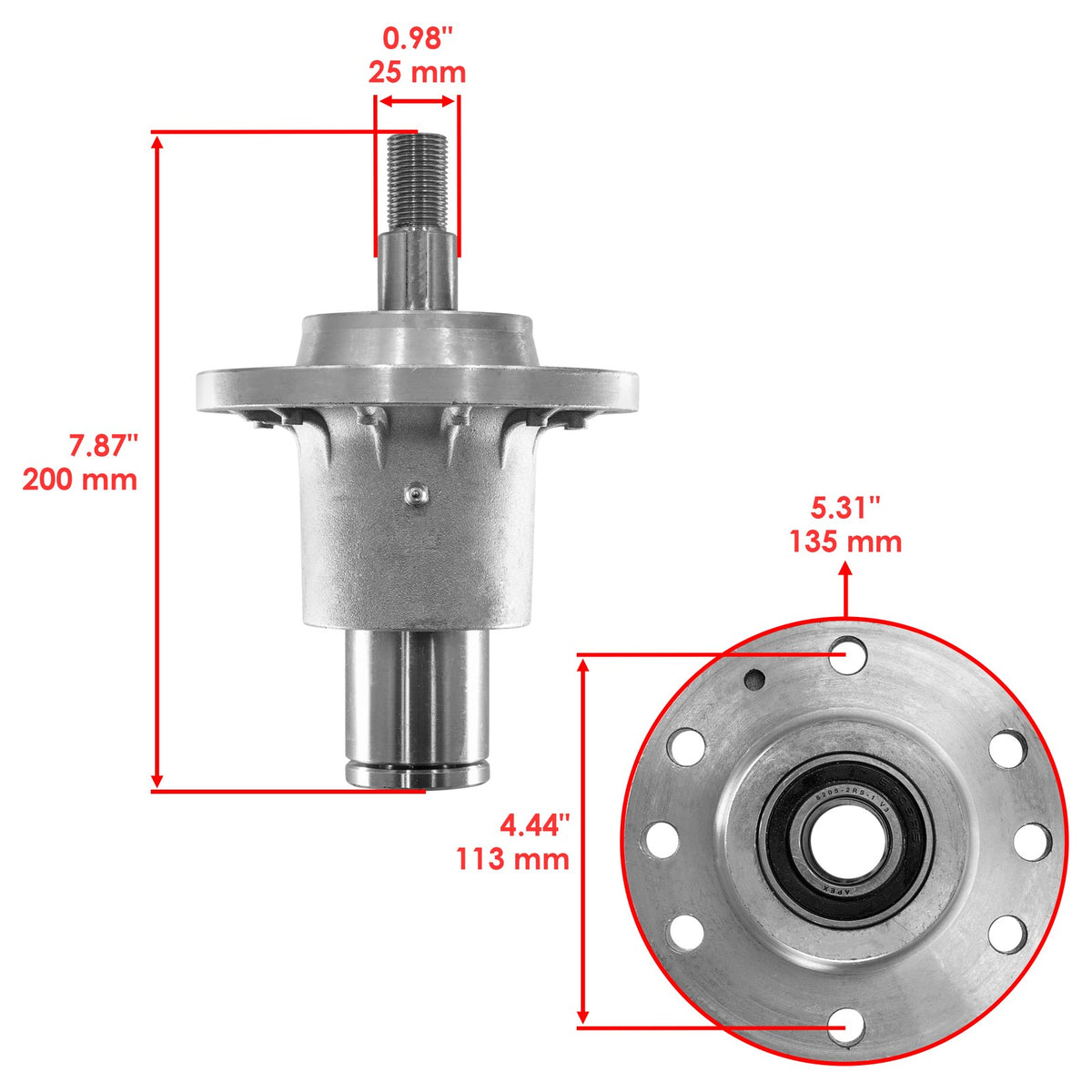 Deck Spindle Replacement for Exmark Lazer Z LZAS23KC524 VT20KAS524 (2008–2018)