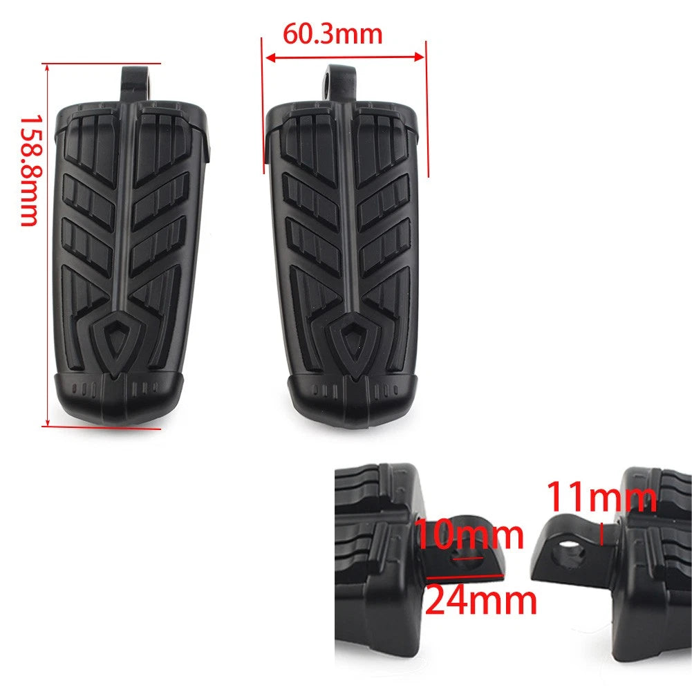 1 Pair Aluminum Foot Pegs for Harley Motorcycle (10mm)