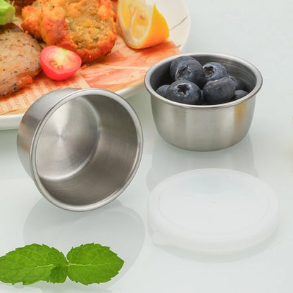 Set of 6 Stainless Steel Bowls with Lids for Food Storage