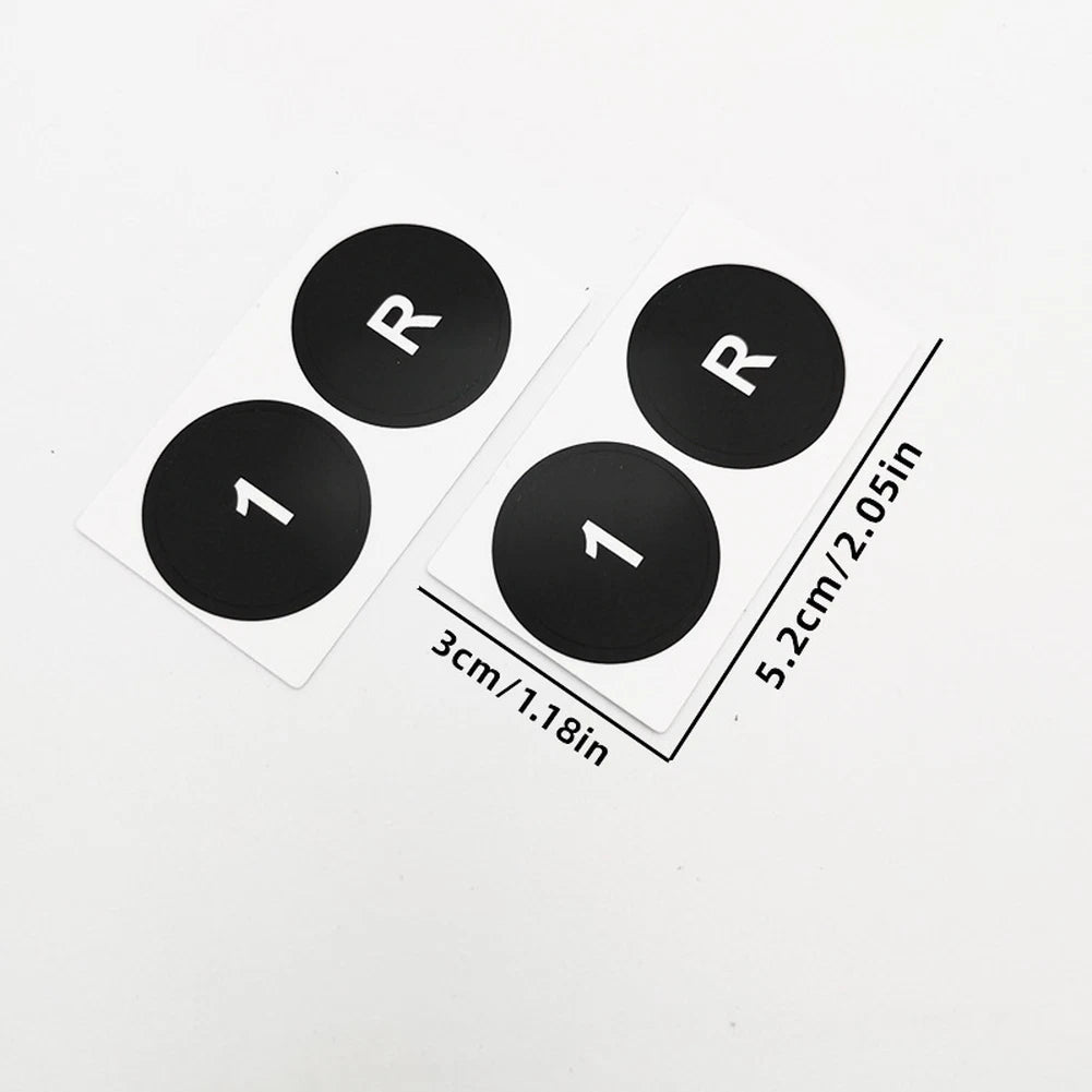 Black Button Decal with White Characters for Maserati For Gran for turismo Shift