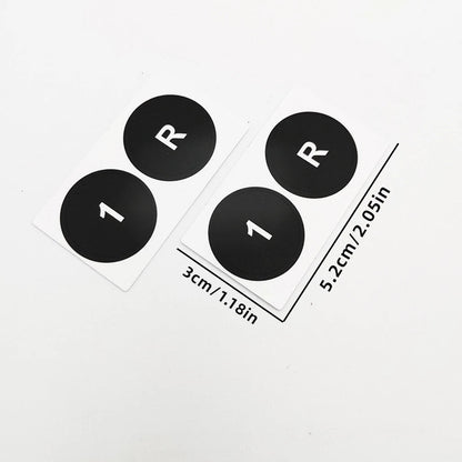 Black Button Decal with White Characters for Maserati For Gran for turismo Shift