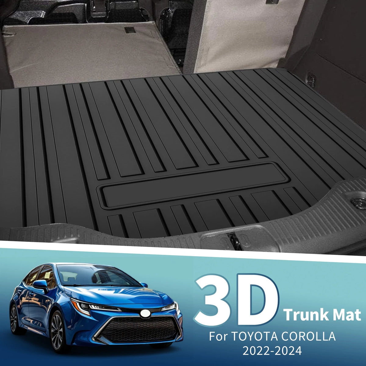 Cargo Liner Rear Trunk Mat Replacement for Toyota Corolla (2022–2024) TPE