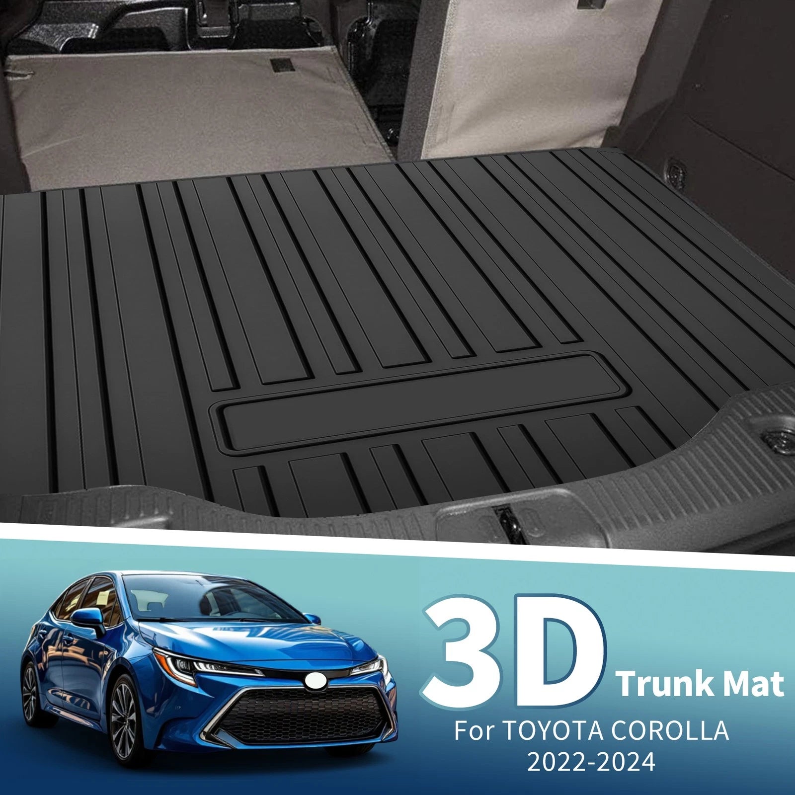 Cargo Liner Rear Trunk Mat Replacement for Toyota Corolla (2022–2024) TPE