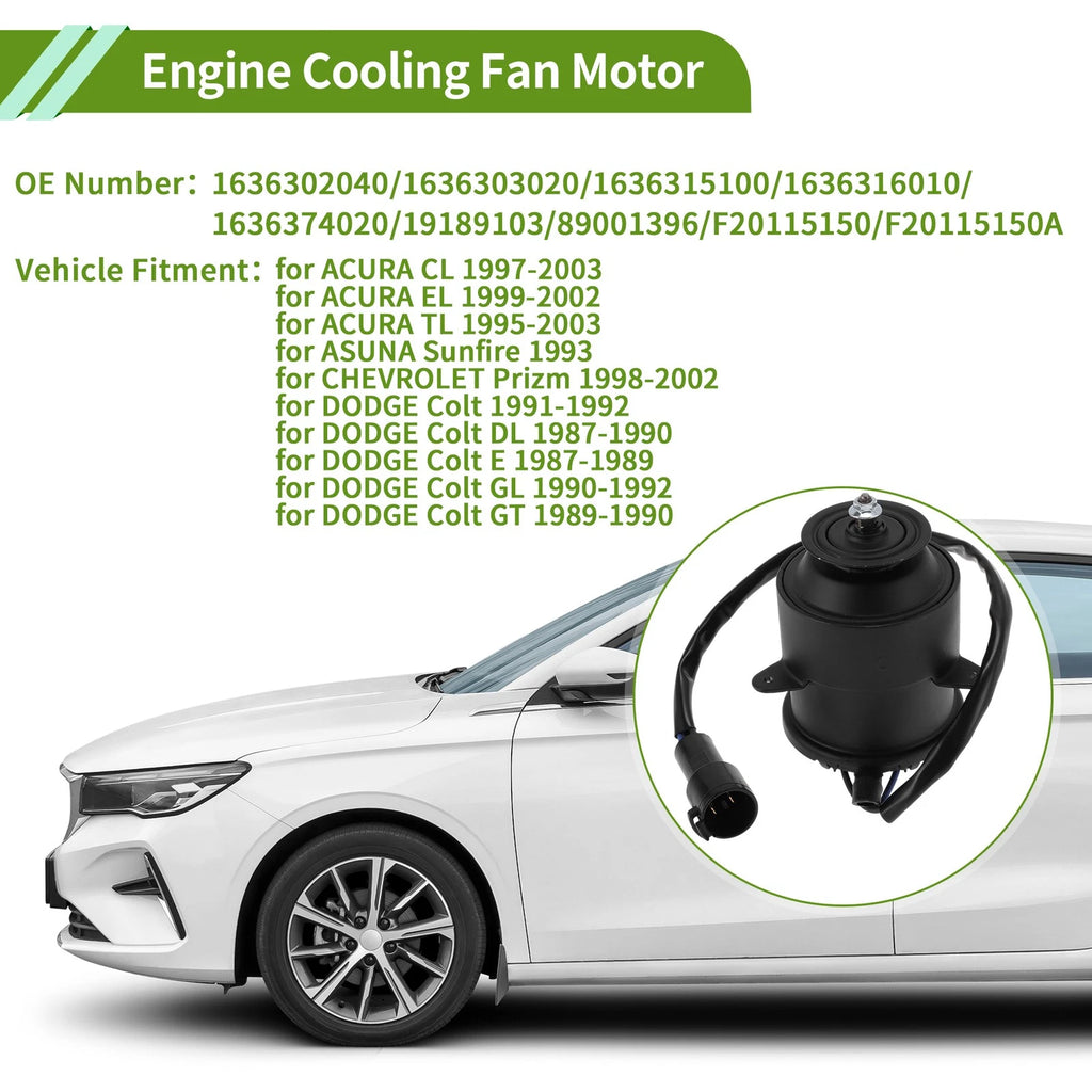 Radiator Fan Motor OEM Replacement for Acura CL (1997–2003)