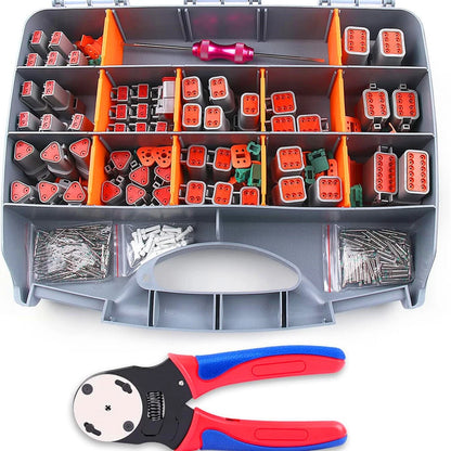 338Pcs DT Connector Kit with Crimping Tools for Automotive Electrical Systems