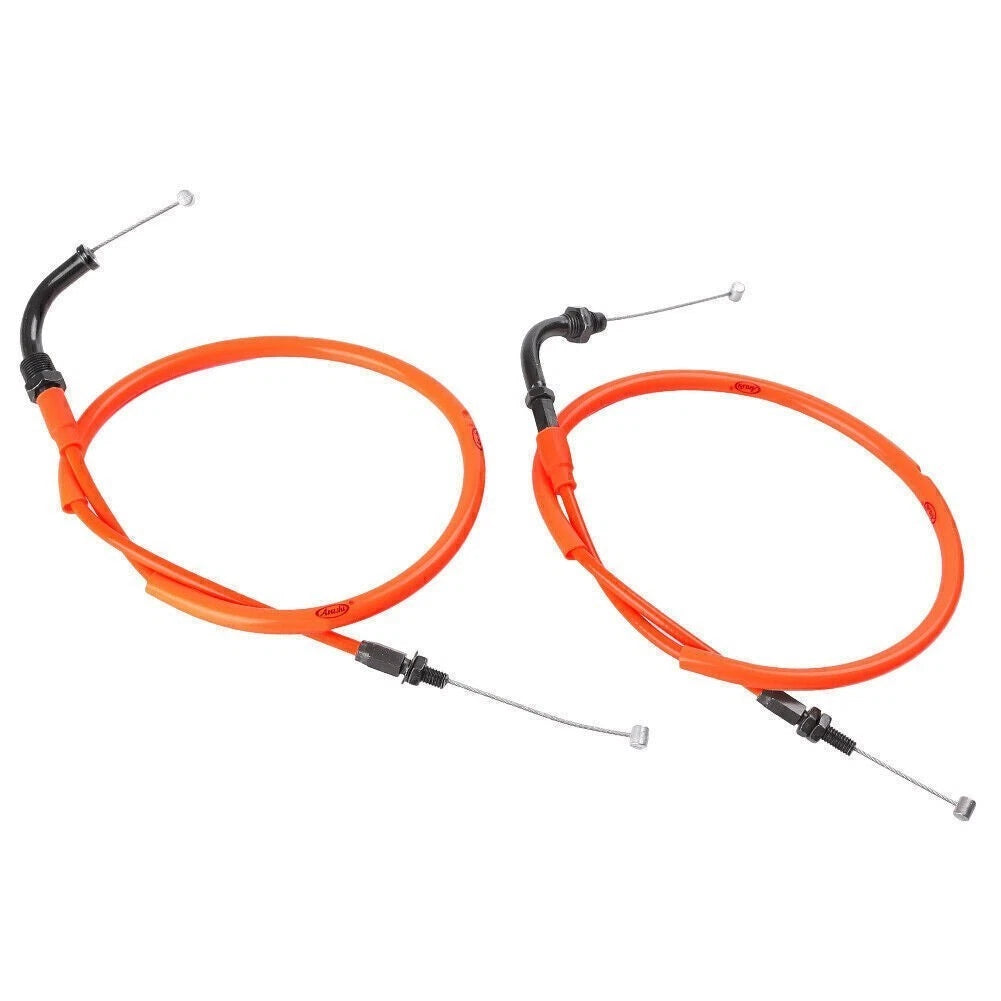 2X Throttle Cables for Honda CBR1000RR (2004–2007) - Orange