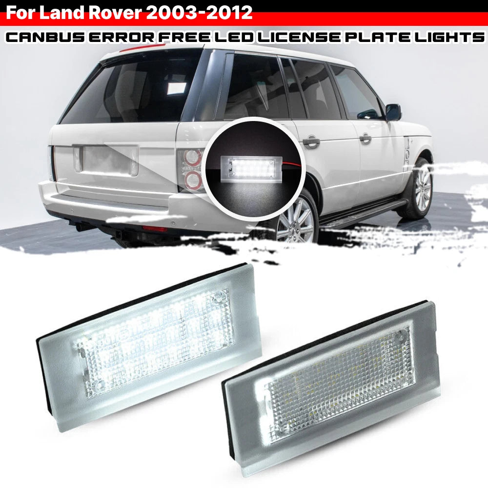 2X White LED License Plate Light for Land Rover Range Rover (2003–2012)