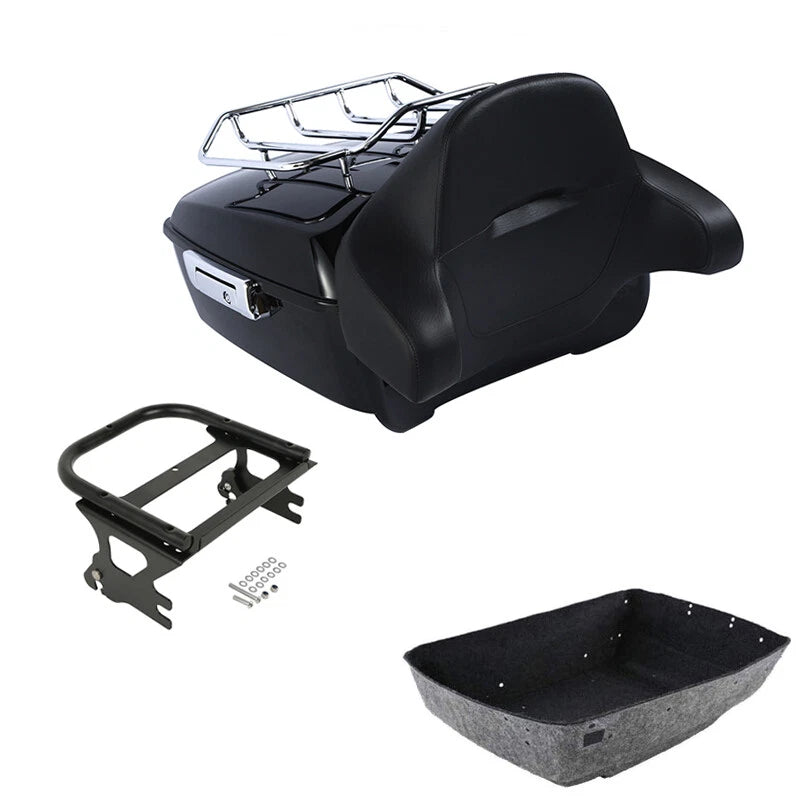 Trunk Backrest Pad Mount Rack for Harley Touring (1997–2008)