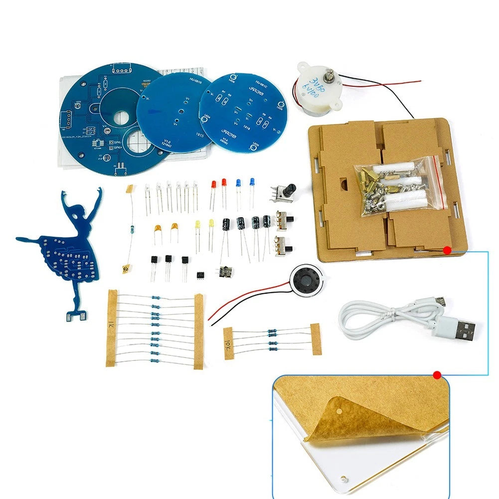 DIY Ballerina Girl Music Box Kit for Electronics Enthusiasts