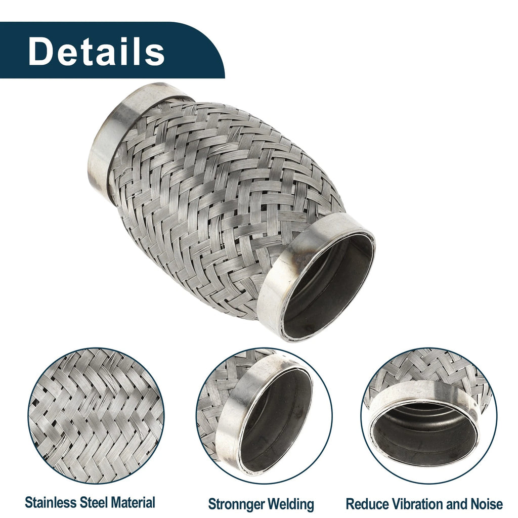 2 Inch OD Exhaust Flex Pipe for Universal Applications (1Pc)
