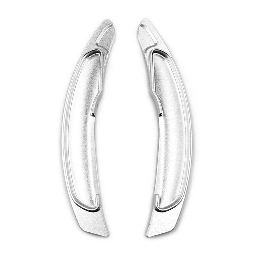 2 Pcs Silver Steering Wheel Paddle Shifter Extension Fit Mitsubishi Lancer Evo X