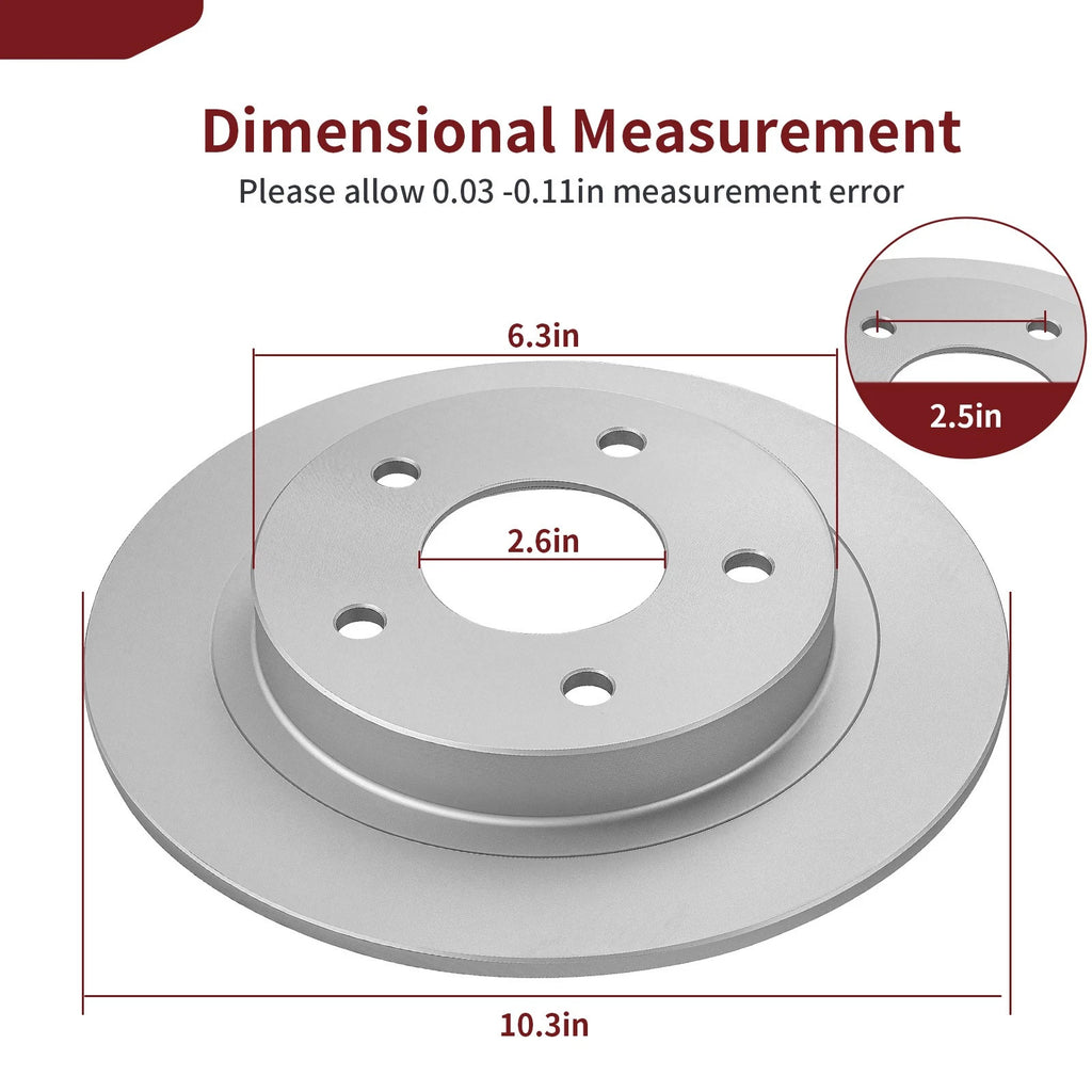 2X Rear Brake Rotor 1914169 for Polaris RZR Pro S 4 (2023–2025) RZR Turbo R 4 (2023–2024)