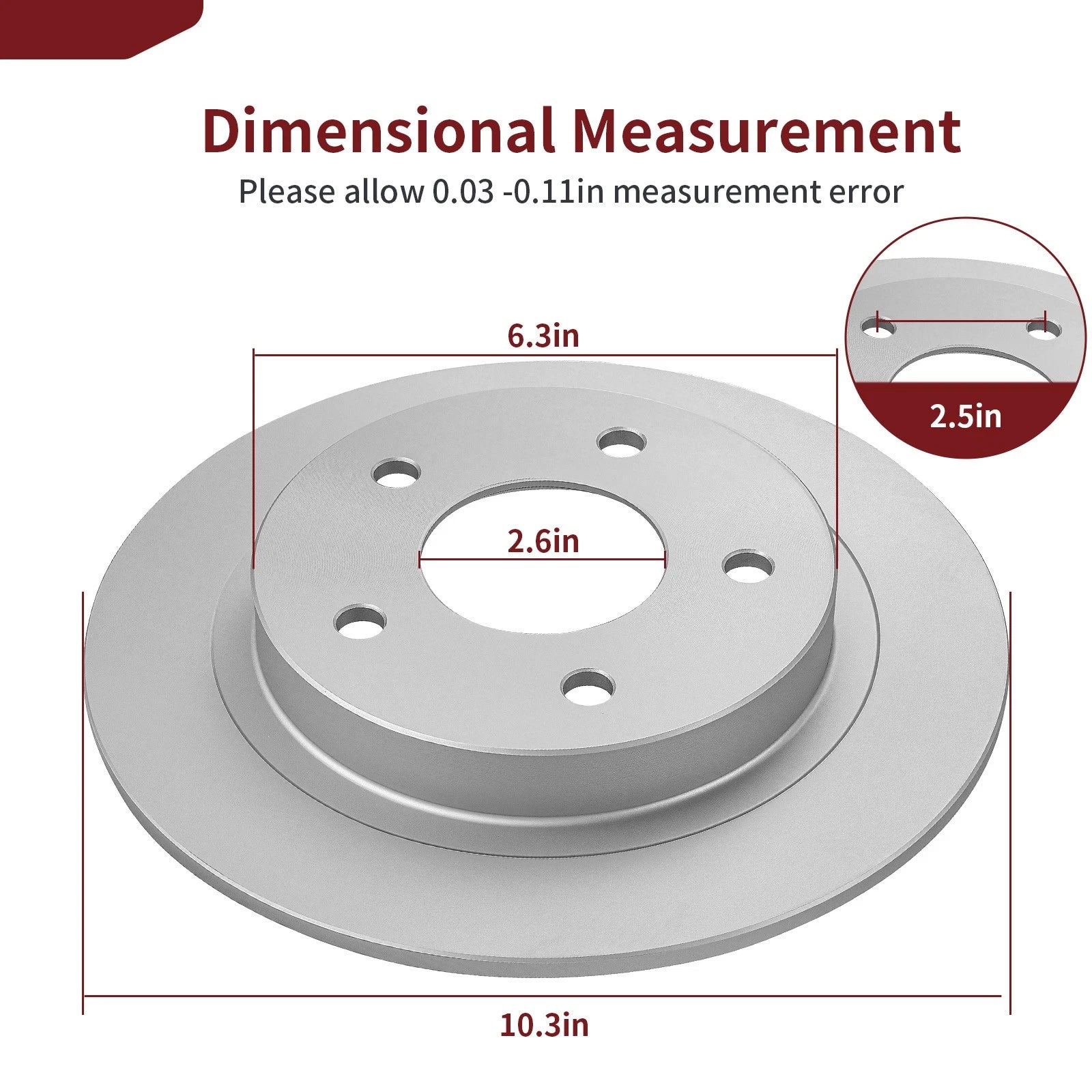 2X Rear Brake Rotor 1914169 for Polaris RZR Pro S 4 (2023–2025) RZR Turbo R 4 (2023–2024)
