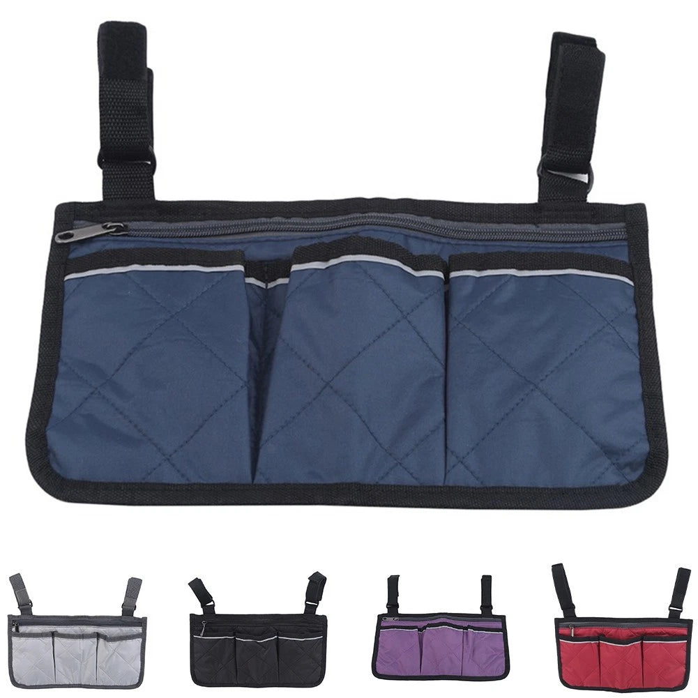 Chair Side Bag with Reflective Strip and Multiple Pockets