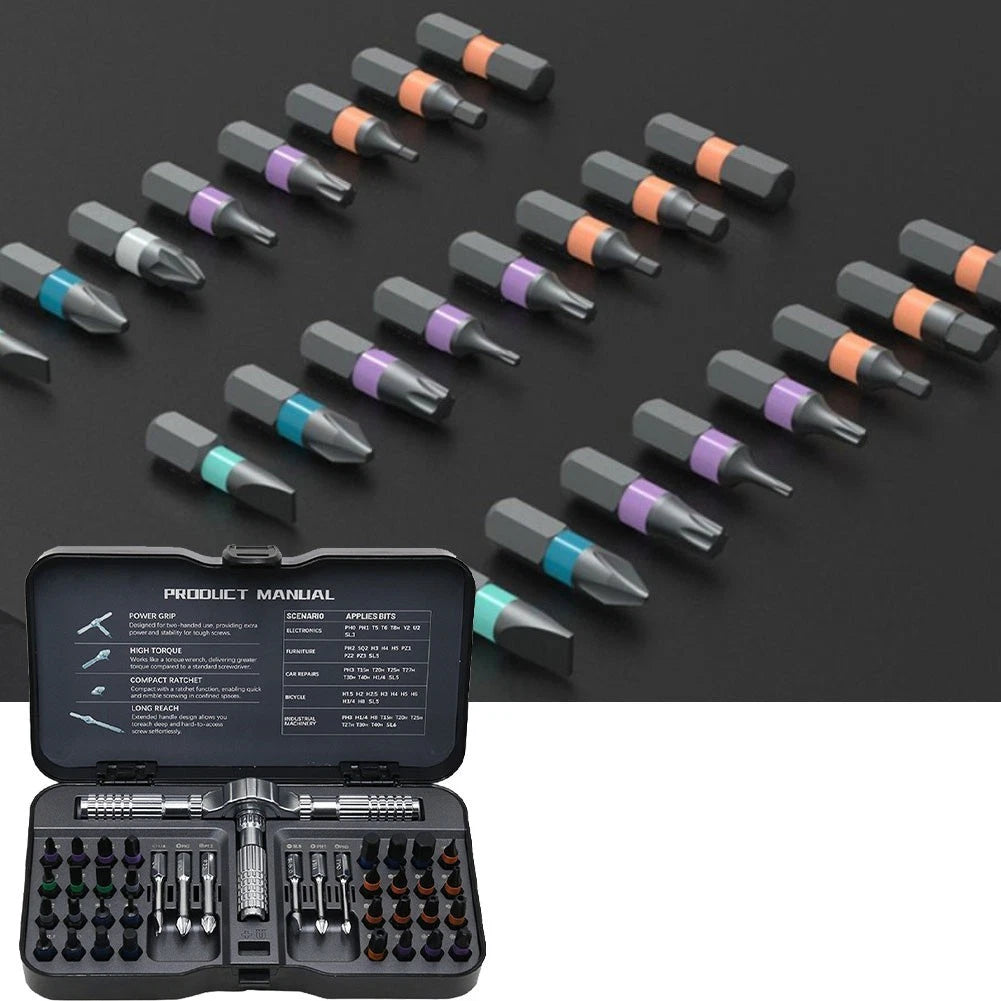 40-in-1 Magnetic Screwdriver Kit for Automotive Repair Tasks
