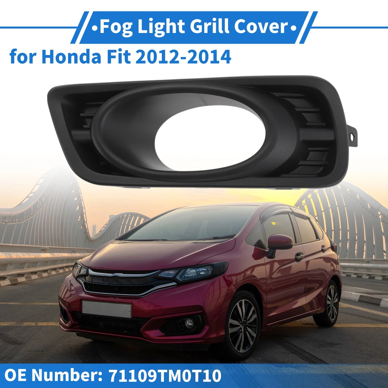 Front Left Fog Light Grill Replacement for Honda Fit (2012–2014)