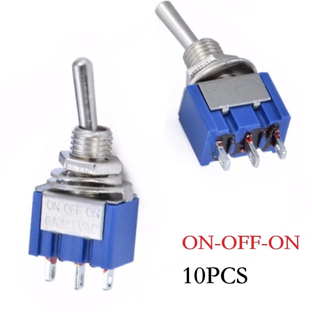 10X Toggle Switch for Mini (MTS-103, 3 Pin SPDT, 125VAC, 6A)