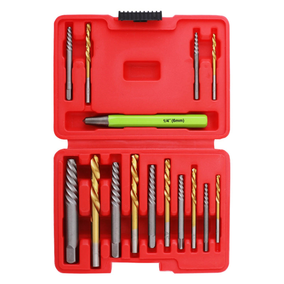 Screw Extractor Kit with CR-MO Tools & Reverse Bits for Industrial Use