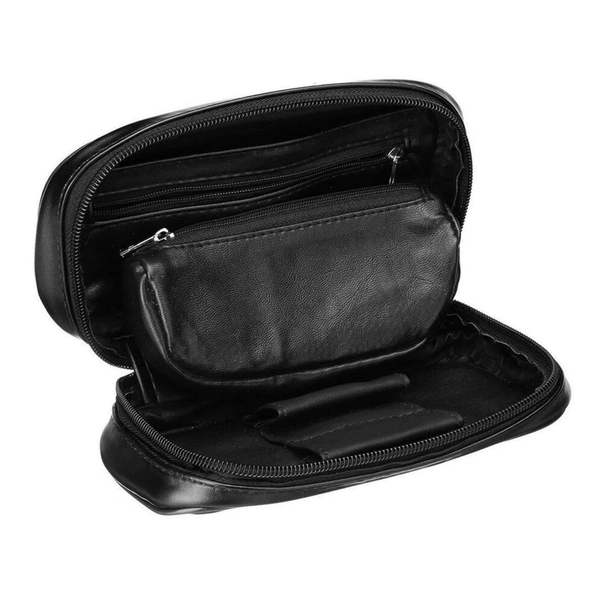 Portable Leather Pipe Case for Smoking Pipes (2 Pipes)