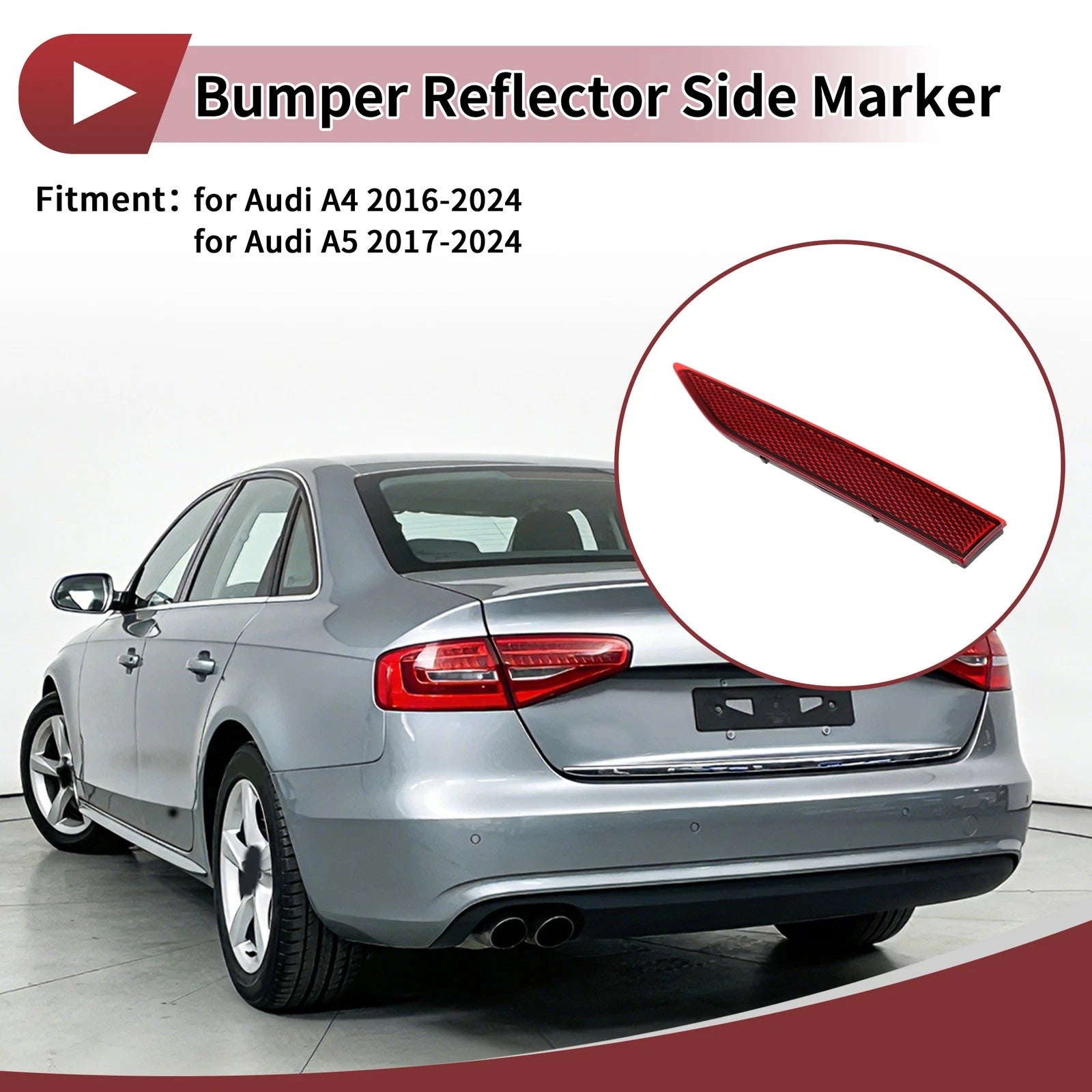 Rear Left Bumper Reflector Replacement for Audi A4 (2016–2024)