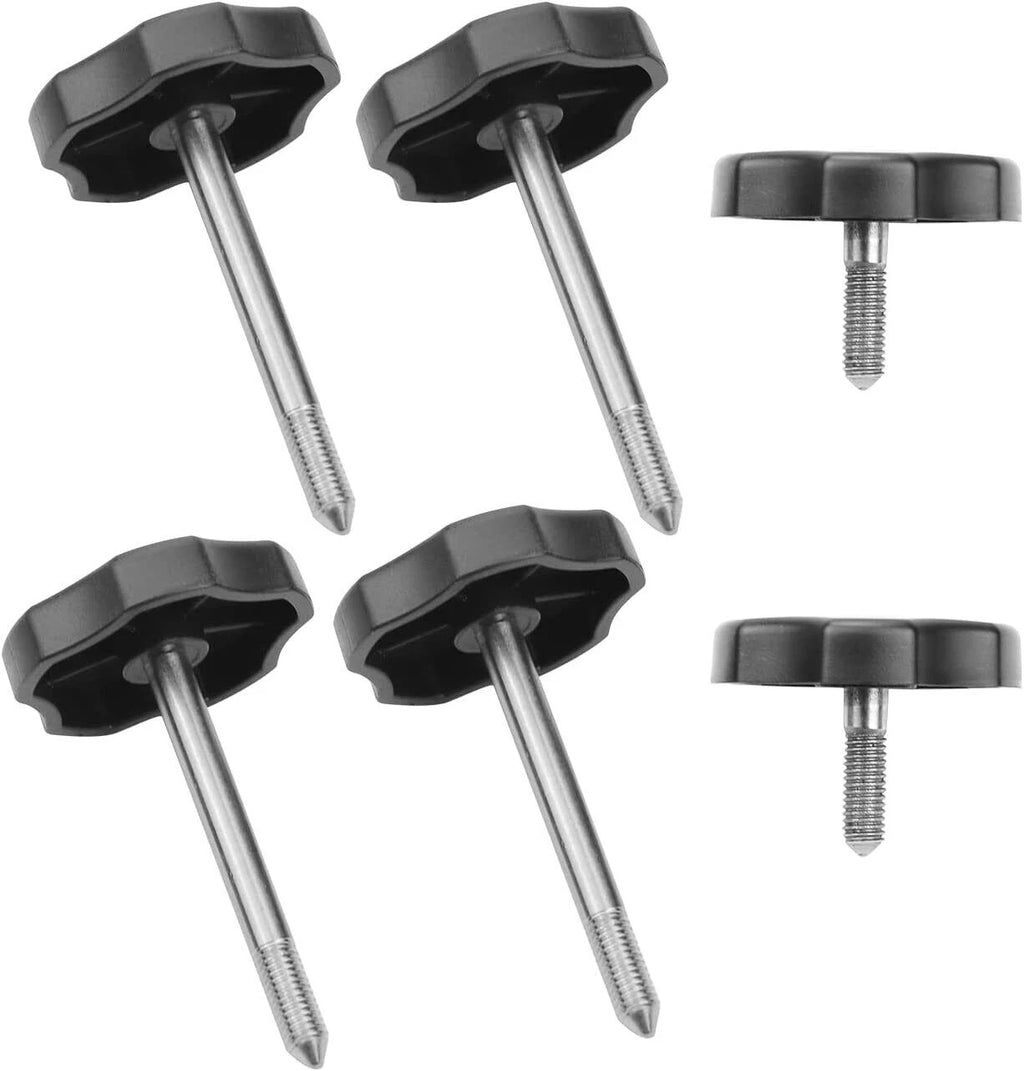 Set of 6 Soft Top Window Frame Knobs for Jeep Wrangler JK (2007–2018)